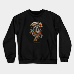 Eagle and Snake Traditional Tattoo Flash Isaiah 40:31 Crewneck Sweatshirt